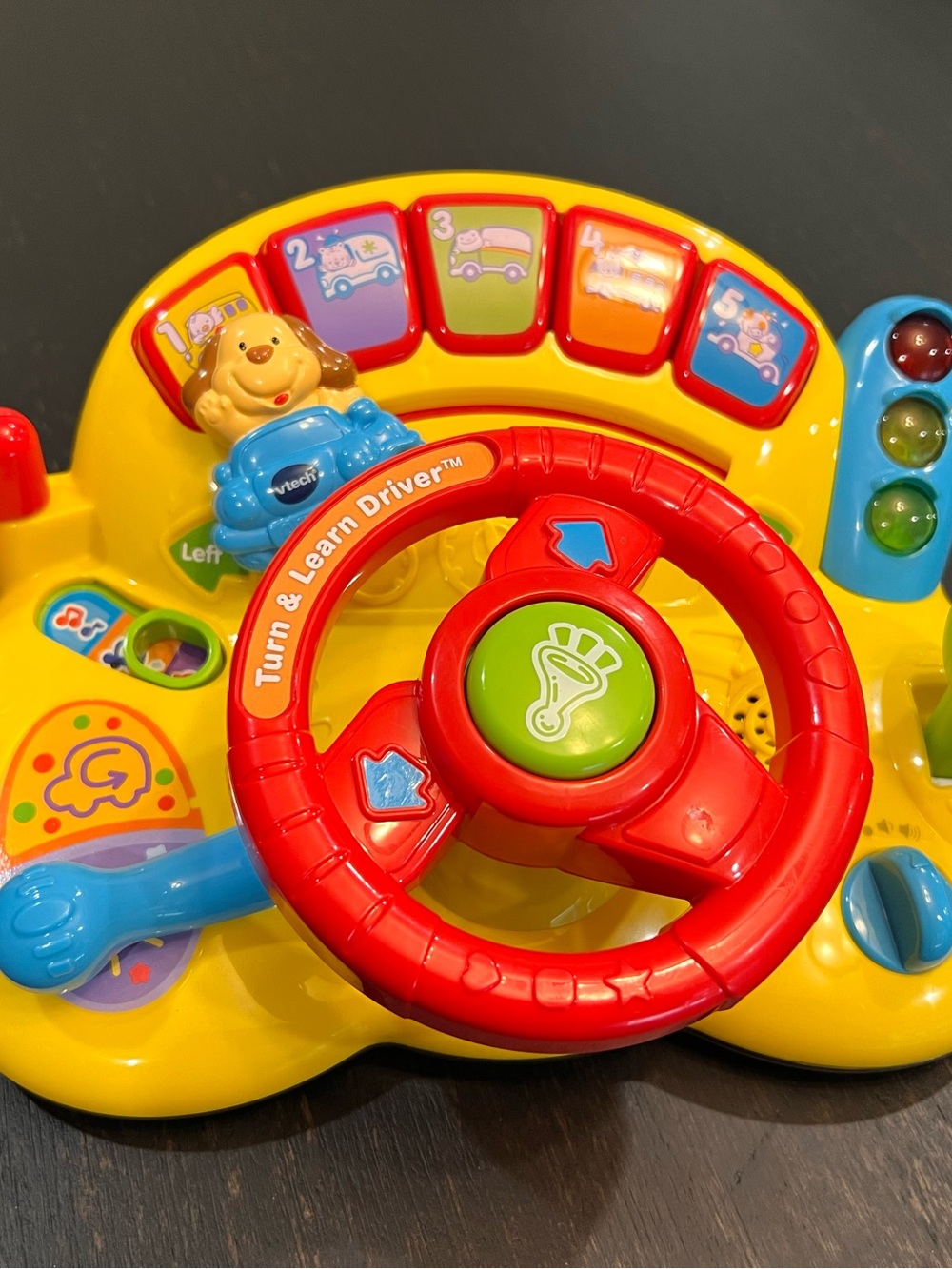 Turn & Learn Driver Toy - Red and Yellow Interactive Steering Wheel